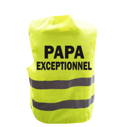 Gilet de signalisation humoristique PAPA EXCEPTIONNEL