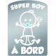 Plaque de voiture transparente SUPER BOY