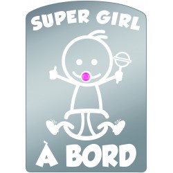 Plaque de voiture transparente SUPER GIRL