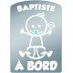 Plaque de voiture transparente BAPTISTE