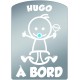 Plaque de voiture transparente HUGO