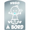 Plaque de voiture transparente HUGO