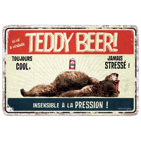 Plaque vintage "Teddy beer"