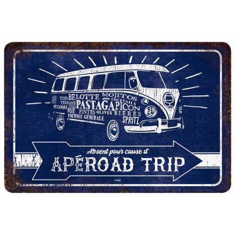 Plaque vintage "Apéroad trip"