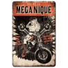 Plaque vintage "Roi de la méganique"