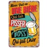 Plaque vintage "Mieux vaut une bière..."
