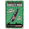 Plaque vintage "Binouze man"