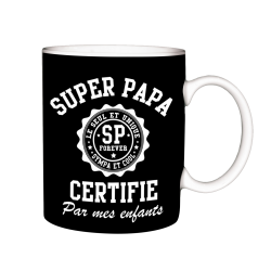 Mug super papa certifié