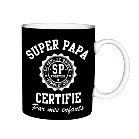 Mug super papa certifié