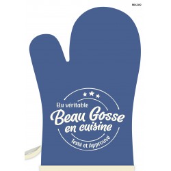 Gants de cuisine "Elu véritable Beau Gosse en CUISINE"