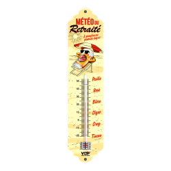 Thermomètre Vintage en métal " METEO RETRAITE"