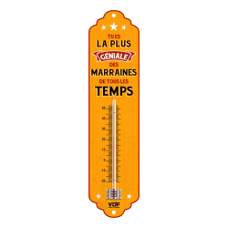 Thermomètre Vintage en métal " MARRAINE"