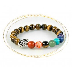 Bracelet Chakra pierres véritables "Porte Bonheur"