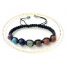 Bracelet Chakra cordelette pierres véritables "Pour toi"