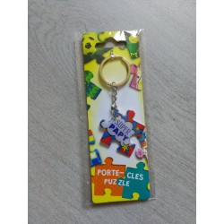 Porte-clés métal Puzzle SUPER PAPY