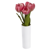 Lampe LED tulipe rouge dans vase